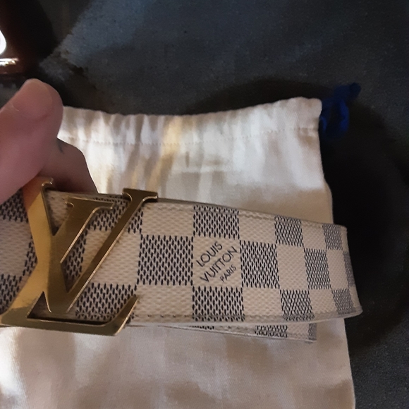 White checker Louis vuitton belt male 34 - Picture 1 of 2